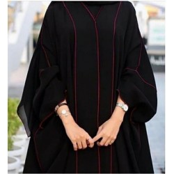 عباية مخطط عنابي